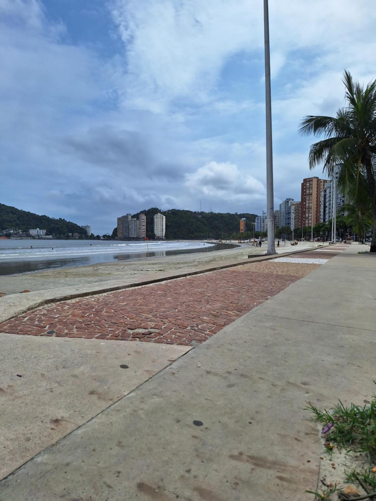 Apartamento Pé na areia Gonzaguinha São Vicente Exterior foto